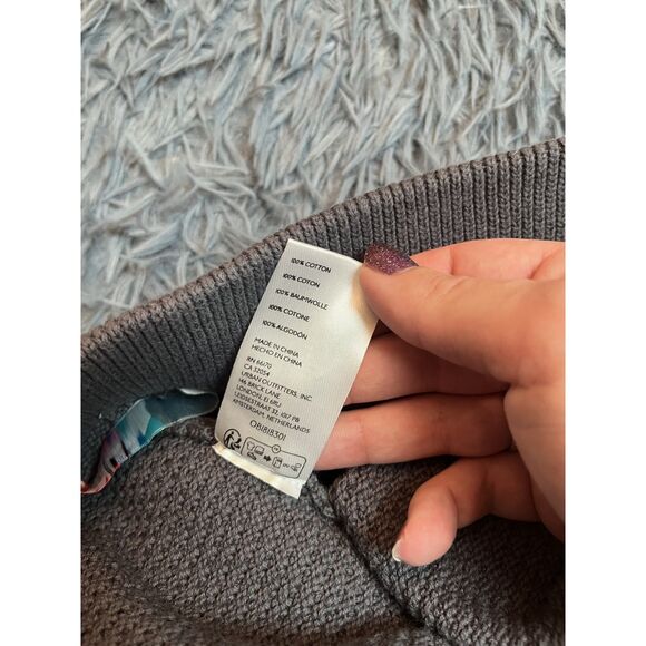 Free People Beach Charcoal Waffle Knit Hailee Cardi Cropped Joggers Size S - Picture 8 of 8